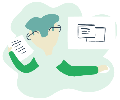 Illustratie computerbril