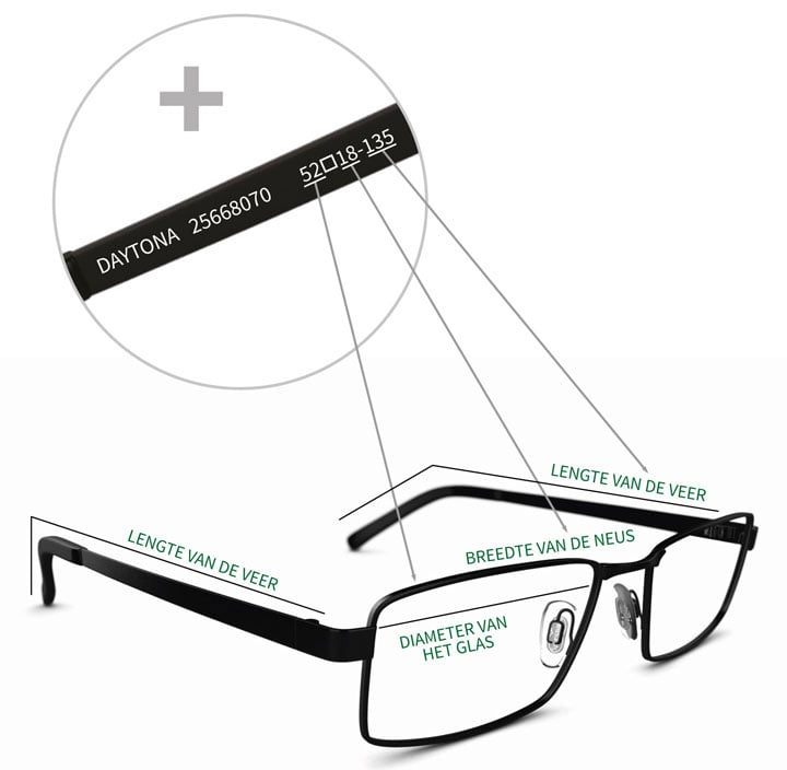 Ontdek onze deskundige hulp bij montuurafmetingen op Specsavers.nl - bepaal welke afmeting je nodig hebt en blader vervolgens online door meer dan 1000 geschikte brillen.
